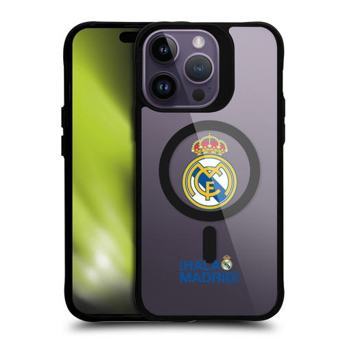 Real Madrid CF Logo Icon Hala Madrid BLACK SHOCKPROOF BUMPER CASE COMPATIBLE WITH  & MAGSAFE Apple iPhone 14 Pro Max