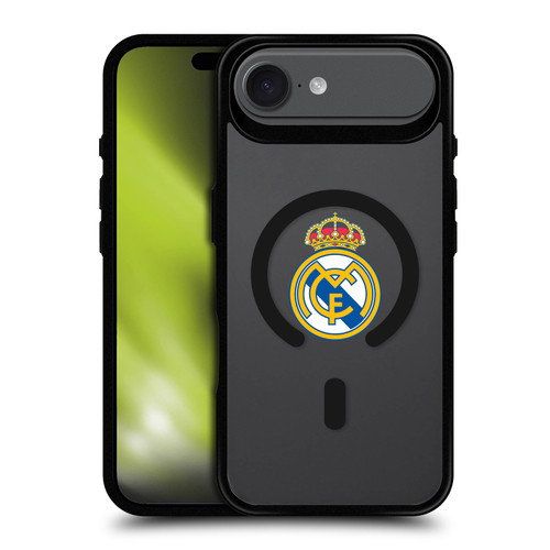 Real Madrid CF Logo Icon Crest BLACK SHOCKPROOF BUMPER CASE COMPATIBLE WITH  & MAGSAFE Apple iPhone 17 Air