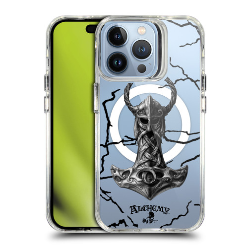 Alchemy Gothic Gothic Art Mjolnir Hammer SHOCKPROOF BUMPER CASE COMPATIBLE WITH  & MAGSAFE Apple iPhone 13 Pro