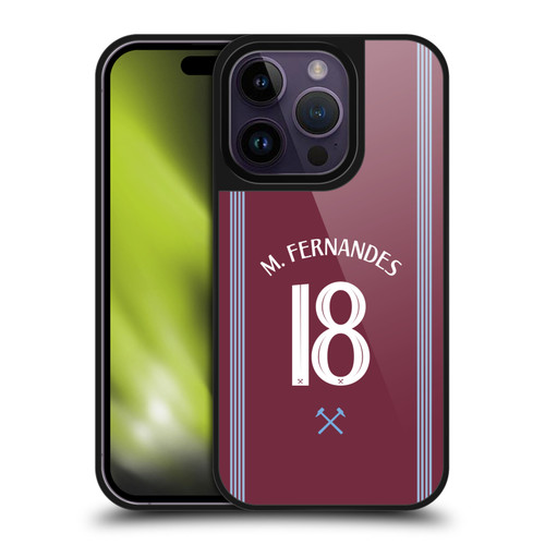 West Ham United FC 2025/26 Players Home Kit Mateus Fernandes Gel Armour Case For Apple iPhone 14 Pro