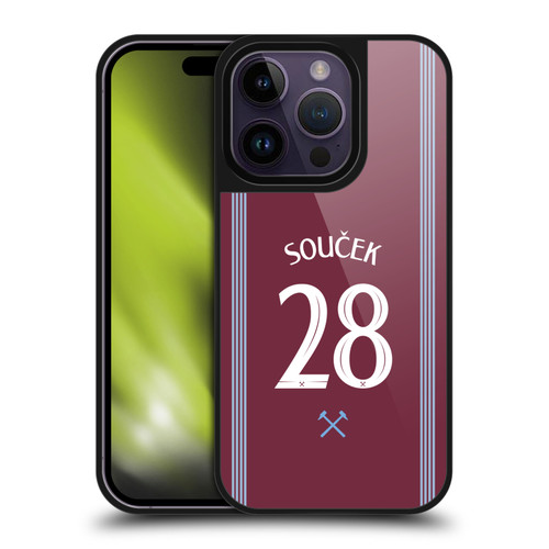 West Ham United FC 2025/26 Players Home Kit Tomáš Souček Gel Armour Case For Apple iPhone 14 Pro