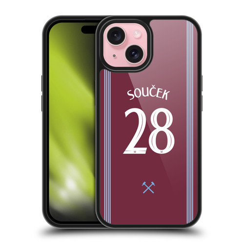 West Ham United FC 2025/26 Players Home Kit Tomáš Souček Gel Armour Case For Apple iPhone 15