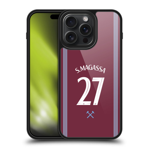 West Ham United FC 2025/26 Players Home Kit Soungoutou Magassa Gel Armour Case For Apple iPhone 15 Pro Max