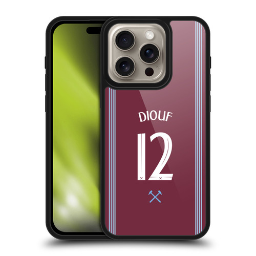 West Ham United FC 2025/26 Players Home Kit El Hadji Malick Diouf Gel Armour Case For Apple iPhone 16 Pro