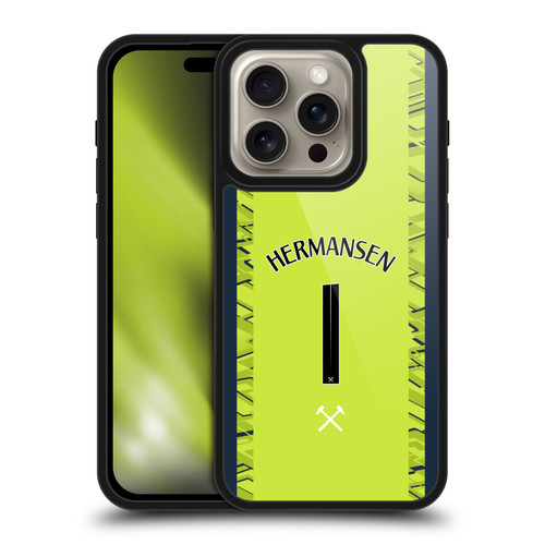 West Ham United FC 2025/26 Players Home Kit Mads Hermansen Gel Armour Case For Apple iPhone 16 Pro