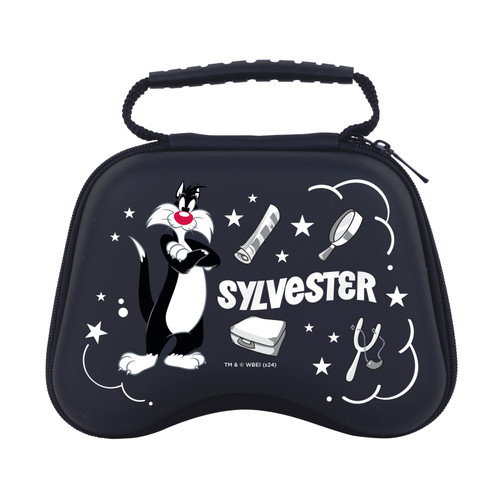 Looney Tunes Character Icons Sylvester The Cat Hard Storage Travel Carry Case for Sony PS5 DualSense & Xbox Controller