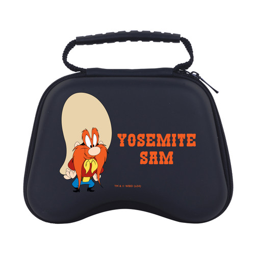 Looney Tunes Character Icons Yosemite Sam Hard Storage Travel Carry Case for Sony PS5 DualSense & Xbox Controller