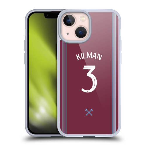 West Ham United FC 2025/26 Players Home Kit Maximilian Kilman Soft Gel Case for Apple iPhone 13 Mini