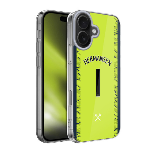 West Ham United FC 2025/26 Players Home Kit Mads Hermansen Soft Gel Case for Apple iPhone 17