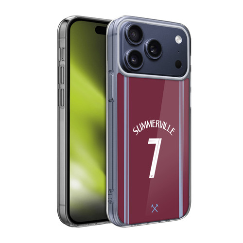 West Ham United FC 2025/26 Players Home Kit Crysencio Summerville Soft Gel Case for Apple iPhone 17 Pro Max