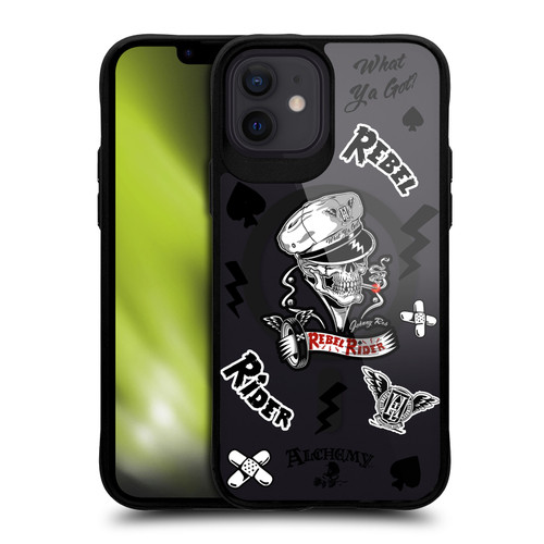 Alchemy Gothic Gothic Art Rebel Rider BLACK SHOCKPROOF BUMPER CASE COMPATIBLE WITH Apple iPhone 12 / iPhone 12 Pro & MAGSAFE