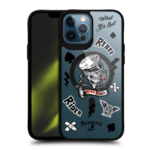 Alchemy Gothic Gothic Art Rebel Rider BLACK SHOCKPROOF BUMPER CASE COMPATIBLE WITH Apple iPhone 12 Pro Max & MAGSAFE