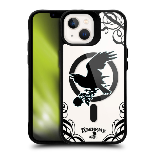 Alchemy Gothic Gothic Art Nevermore BLACK SHOCKPROOF BUMPER CASE COMPATIBLE WITH Apple iPhone 13 & MAGSAFE