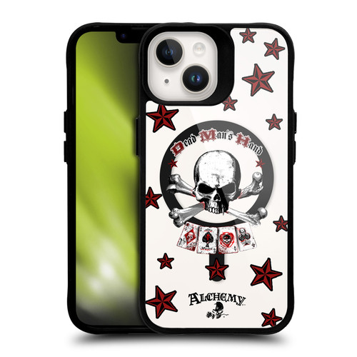 Alchemy Gothic Gothic Art Dead Man's Hand BLACK SHOCKPROOF BUMPER CASE COMPATIBLE WITH  & MAGSAFE Apple iPhone 14