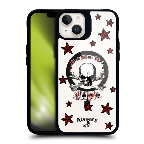 Alchemy Gothic Gothic Art Dead Man's Hand BLACK SHOCKPROOF BUMPER CASE COMPATIBLE WITH Apple iPhone 14 Plus & MAGSAFE
