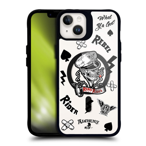 Alchemy Gothic Gothic Art Rebel Rider BLACK SHOCKPROOF BUMPER CASE COMPATIBLE WITH Apple iPhone 14 Plus & MAGSAFE