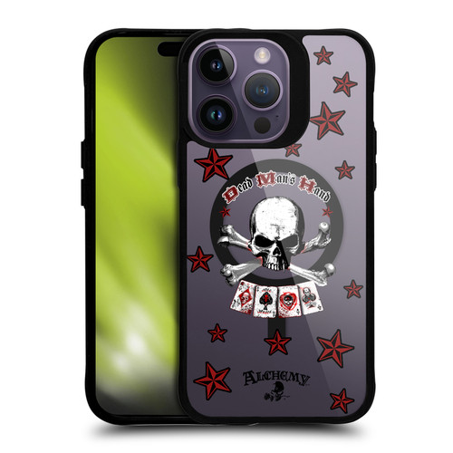 Alchemy Gothic Gothic Art Dead Man's Hand BLACK SHOCKPROOF BUMPER CASE COMPATIBLE WITH Apple iPhone 14 Pro Max & MAGSAFE