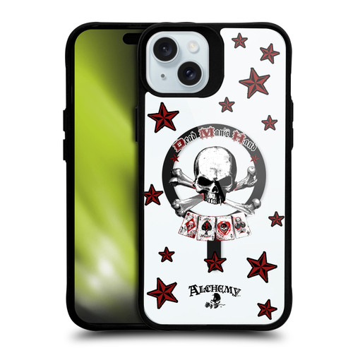 Alchemy Gothic Gothic Art Dead Man's Hand BLACK SHOCKPROOF BUMPER CASE COMPATIBLE WITH  & MAGSAFE Apple iPhone 15 Plus