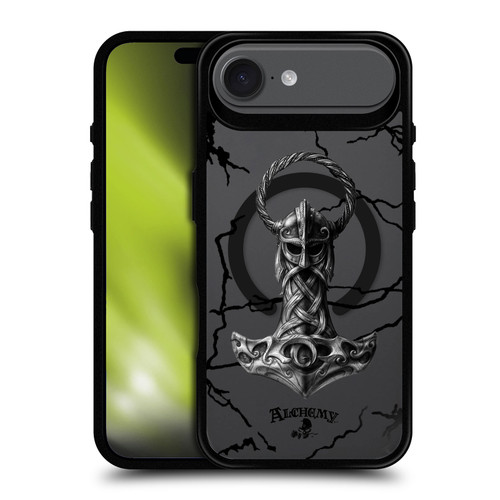 Alchemy Gothic Gothic Art Mjolnir Hammer BLACK SHOCKPROOF BUMPER CASE COMPATIBLE WITH Apple iPhone 17 Air & MAGSAFE