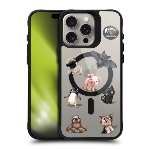Animal Club International Icons Group BLACK SHOCKPROOF BUMPER CASE COMPATIBLE WITH  & MAGSAFE Apple iPhone 15 Pro Max