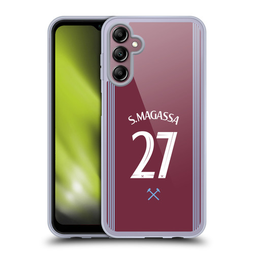 West Ham United FC 2025/26 Players Home Kit Soungoutou Magassa Soft Gel Case for Samsung Galaxy A14 5G