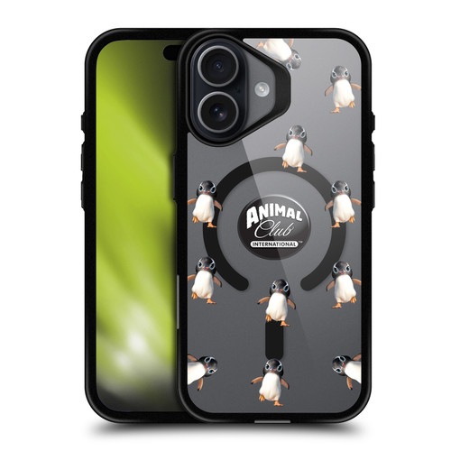 Animal Club International Icons Penguin Pattern BLACK SHOCKPROOF BUMPER CASE COMPATIBLE WITH  & MAGSAFE Apple iPhone 17