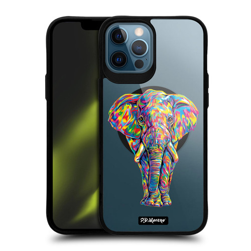 P.D. Moreno Gothic Art Elephant BLACK SHOCKPROOF BUMPER CASE COMPATIBLE WITH  & MAGSAFE Apple iPhone 12 Pro Max