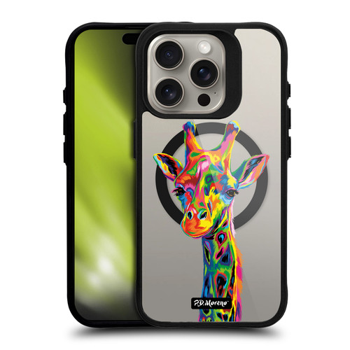 P.D. Moreno Gothic Art Giraffe BLACK SHOCKPROOF BUMPER CASE COMPATIBLE WITH  & MAGSAFE Apple iPhone 15 Pro