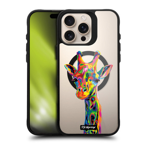 P.D. Moreno Gothic Art Giraffe BLACK SHOCKPROOF BUMPER CASE COMPATIBLE WITH  & MAGSAFE Apple iPhone 16 Pro Max