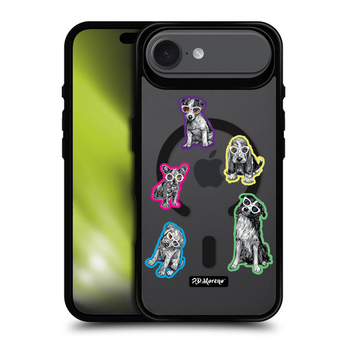 P.D. Moreno Gothic Art Dogs Greyscale BLACK SHOCKPROOF BUMPER CASE COMPATIBLE WITH  & MAGSAFE Apple iPhone 17 Air