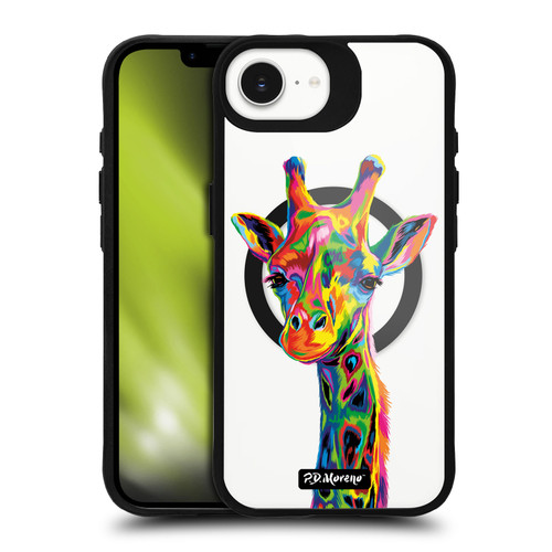P.D. Moreno Gothic Art Giraffe BLACK SHOCKPROOF BUMPER CASE COMPATIBLE WITH  & MAGSAFE Apple iPhone 16e