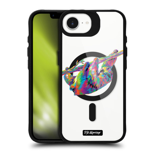 P.D. Moreno Gothic Art Sloth BLACK SHOCKPROOF BUMPER CASE COMPATIBLE WITH  & MAGSAFE Apple iPhone 16e