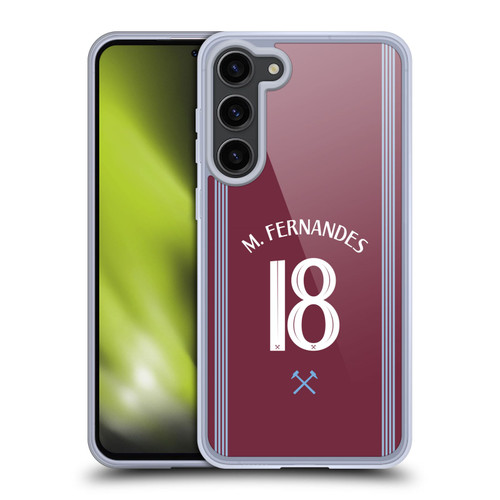 West Ham United FC 2025/26 Players Home Kit Mateus Fernandes Soft Gel Case for Samsung Galaxy S23+ 5G