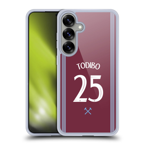 West Ham United FC 2025/26 Players Home Kit Jean-Clair Todibo Soft Gel Case for Samsung Galaxy S25+