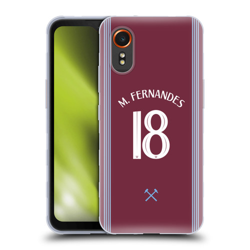 West Ham United FC 2025/26 Players Home Kit Mateus Fernandes Soft Gel Case for Samsung Galaxy Xcover7 5G