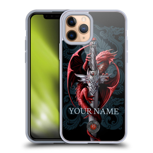Custom Customised Personalised Anne Stokes Art Dagger Soft Gel Case for Apple iPhone 11 Pro