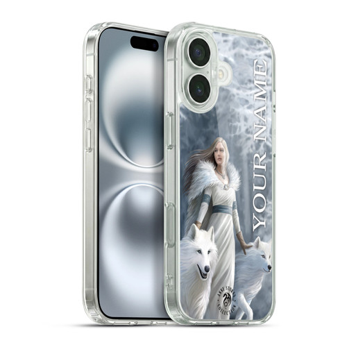 Custom Customised Personalised Anne Stokes Art Winter Guardians Soft Gel Case for Apple iPhone 16 Plus & MagSafe