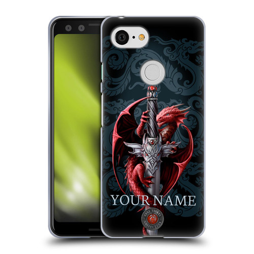 Custom Customised Personalised Anne Stokes Art Dagger Soft Gel Case for Google Pixel 3