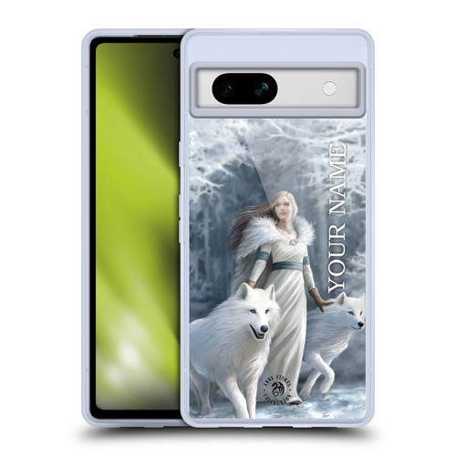 Custom Customised Personalised Anne Stokes Art Winter Guardians Soft Gel Case for Google Pixel 7a