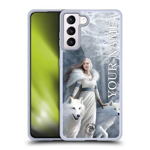 Custom Customised Personalised Anne Stokes Art Winter Guardians Soft Gel Case for Samsung Galaxy S21+ 5G