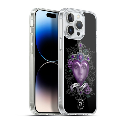 Anne Stokes Dark Hearts Purple Soft Gel Case for Apple iPhone 13 Pro Max & MagSafe