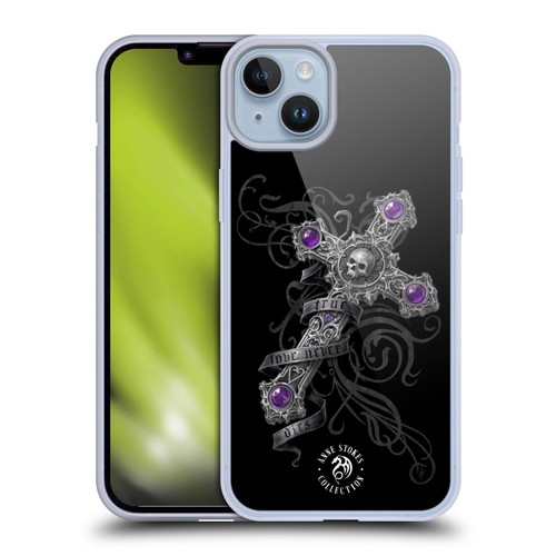 Anne Stokes Dark Hearts Lost Love Cross Soft Gel Case for Apple iPhone 14 Plus
