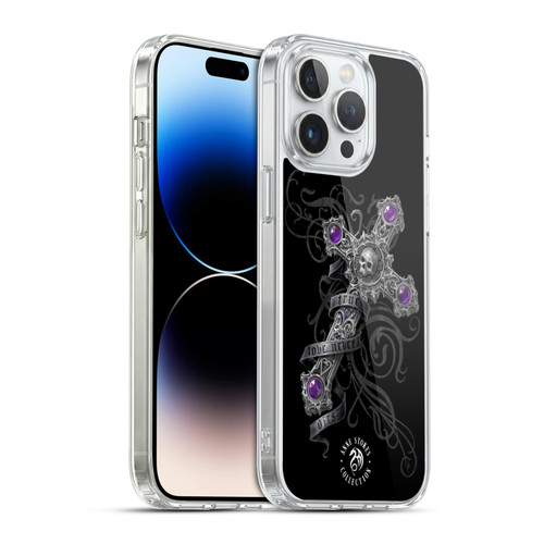Anne Stokes Dark Hearts Lost Love Cross Soft Gel Case for Apple iPhone 14 Pro Max & MagSafe