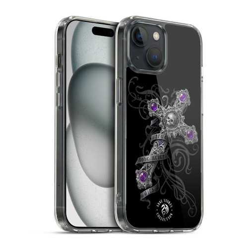 Anne Stokes Dark Hearts Lost Love Cross Soft Gel Case for Apple iPhone 15 & MagSafe