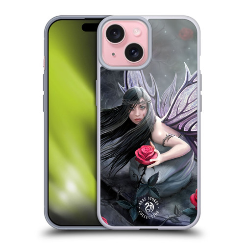 Anne Stokes Dark Hearts Rose Fairy Soft Gel Case for Apple iPhone 15