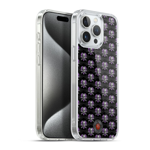 Anne Stokes Dark Hearts Skull Pattern Soft Gel Case for Apple iPhone 15 Pro Max & MagSafe