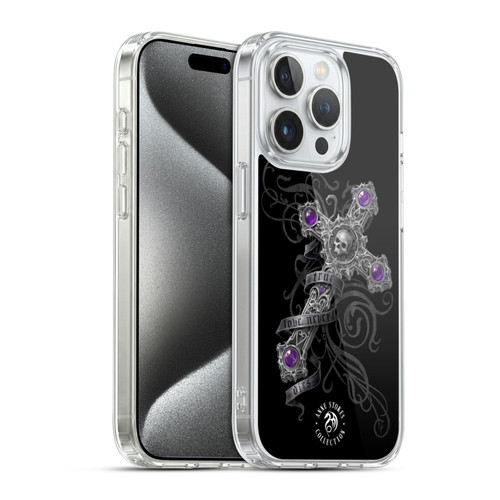Anne Stokes Dark Hearts Lost Love Cross Soft Gel Case for Apple iPhone 15 Pro & MagSafe