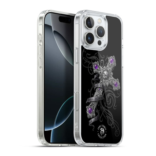 Anne Stokes Dark Hearts Lost Love Cross Soft Gel Case for Apple iPhone 16 Pro Max & MagSafe