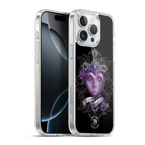 Anne Stokes Dark Hearts Purple Soft Gel Case for Apple iPhone 16 Pro Max & MagSafe