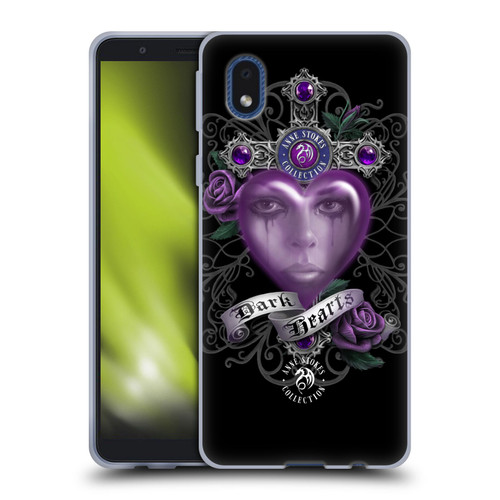 Anne Stokes Dark Hearts Purple Soft Gel Case for Samsung Galaxy A01 Core (2020)